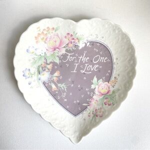 Mikasa Narumi Japan For the One I Love bone china heart shape trinket dish B2026